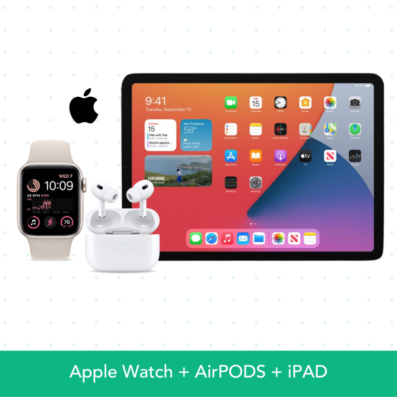Apple iPad + AirPods + Watch 0